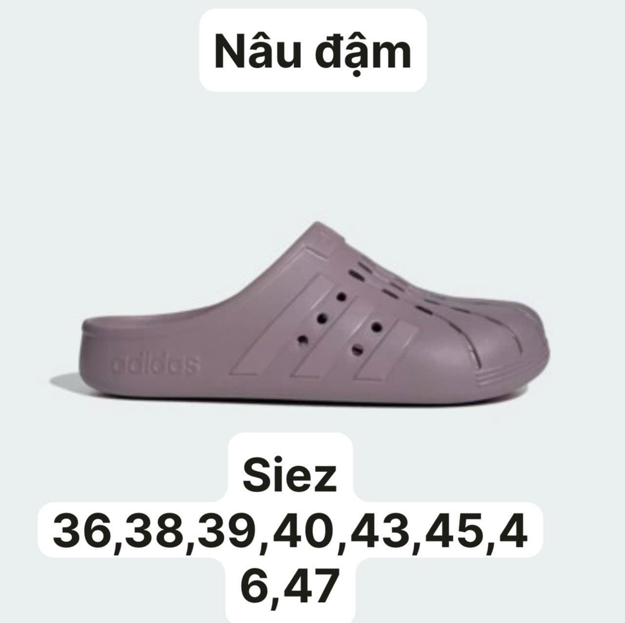Dép Clog Nữ Adidas Adifom Superstar Mule - Nâu Đậm