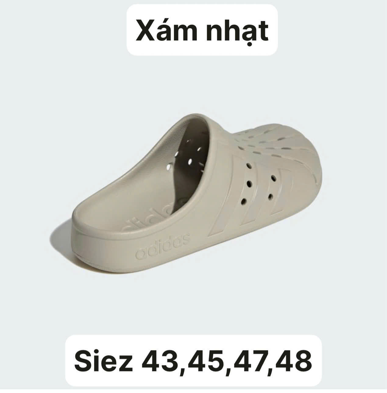 Dép Clog Nữ Adidas Adifom Superstar Mule - Xám Nhạt